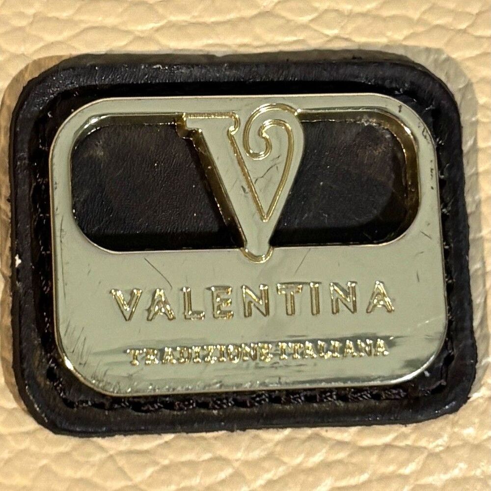 Valentina Made in Italy Genuine Leather Mini Backpack Shoulder Bag Beige - Picture 2 of 10
